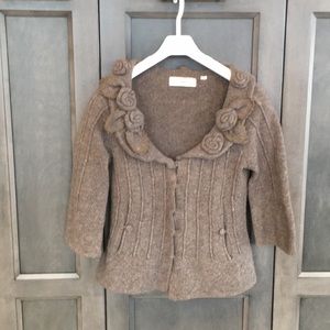 Charlie & Rubin fitted wool cardigan from Anthro.